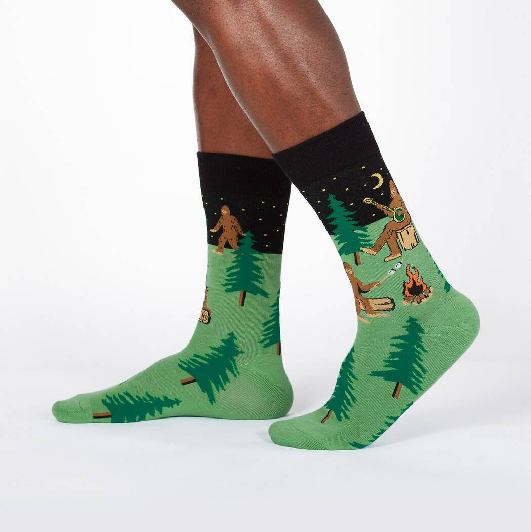 Sock It To Me - Socks Sasquatch Camp Out Men's Crew