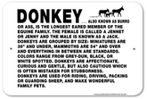 Donkey Information Sign