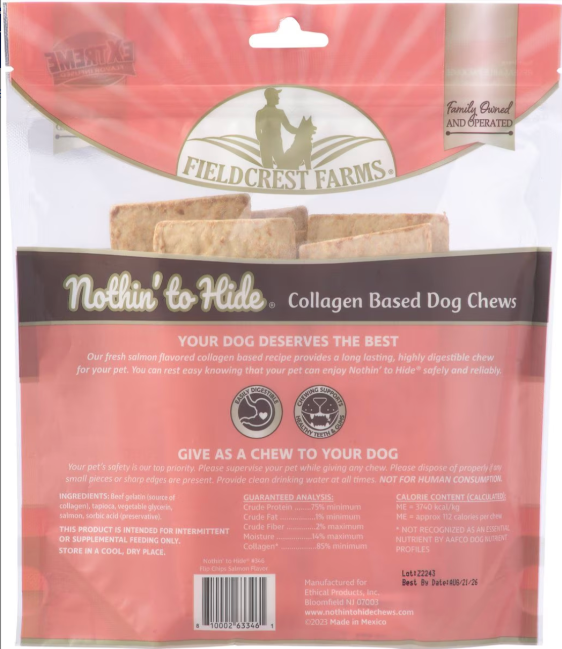 Fieldcrest Farms Nothin' to Hide Flip Chip Salmon Dog Chews