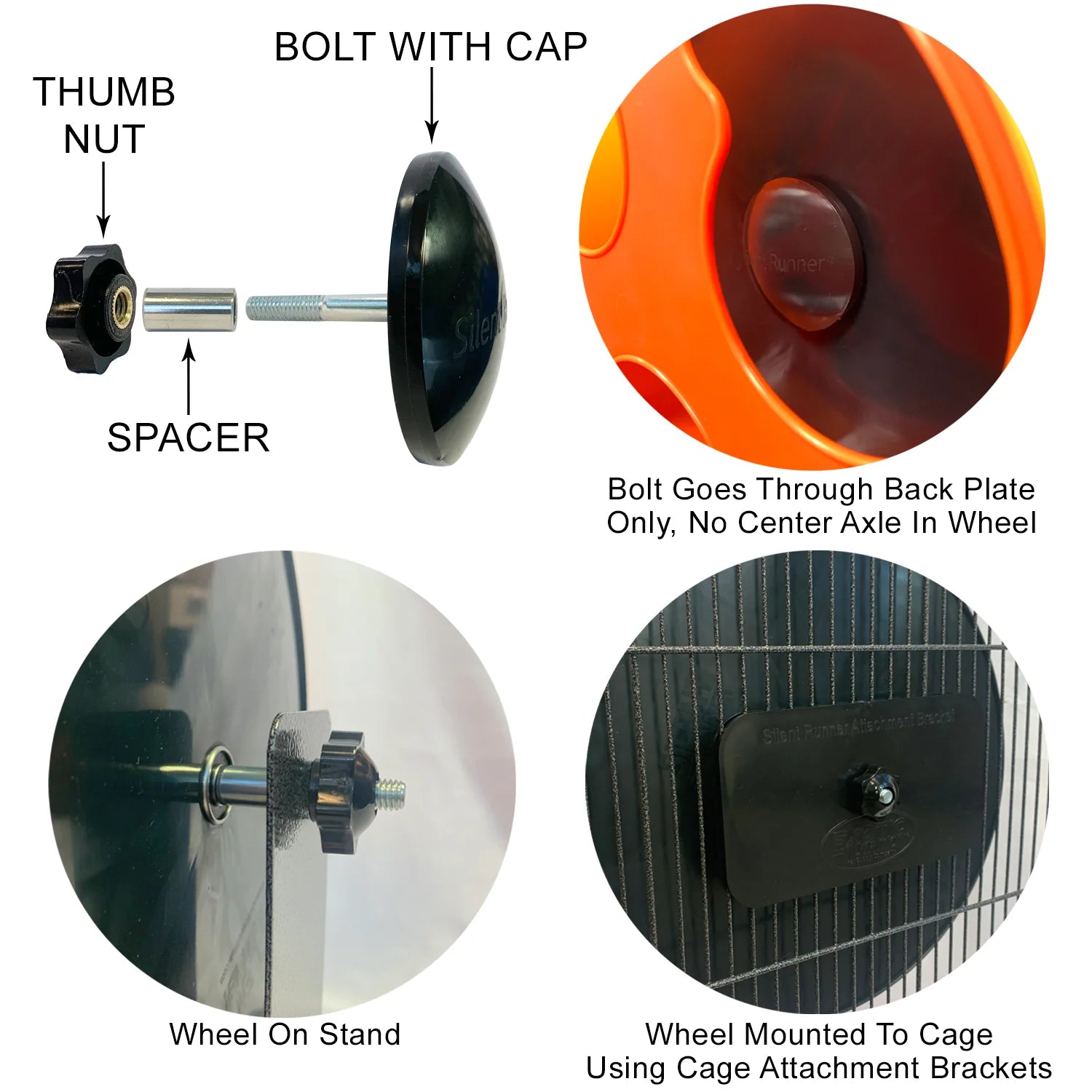 Cage Attachement Bracket for Silent Runner Wheels