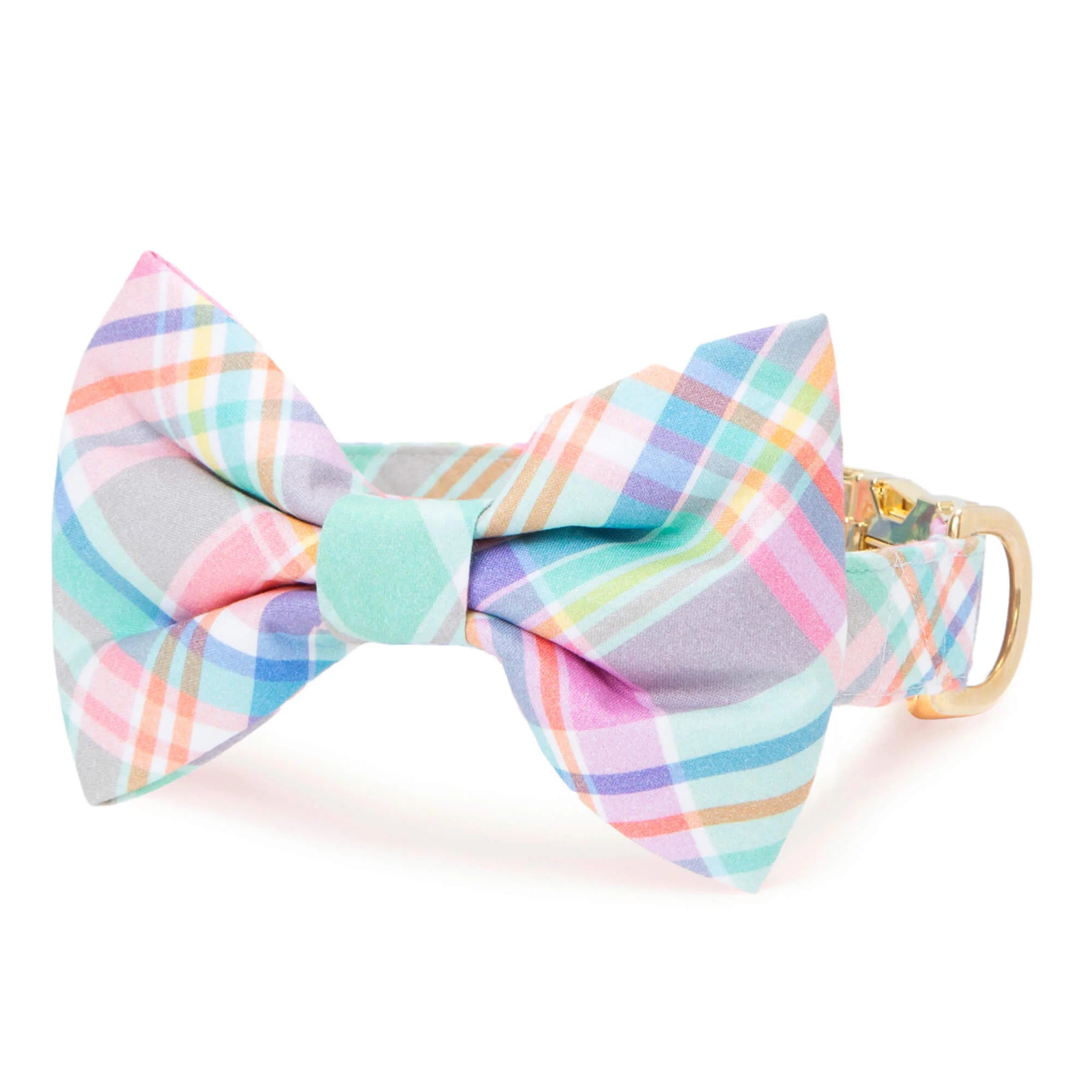 Dog Bow Tie Blooming Plaid