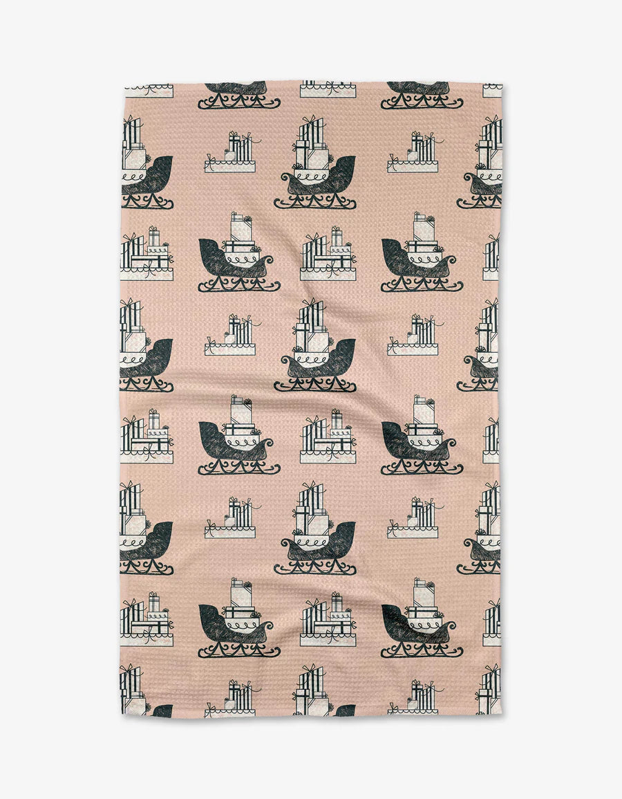 Geometry - Tea Towel Dashing Through the Snow