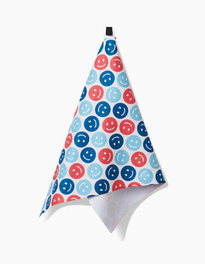 Geometry - Tea Towel Smiley Face July