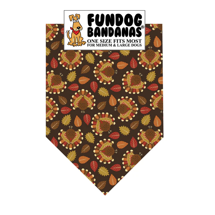 Dog Bandana Tossed Turkey