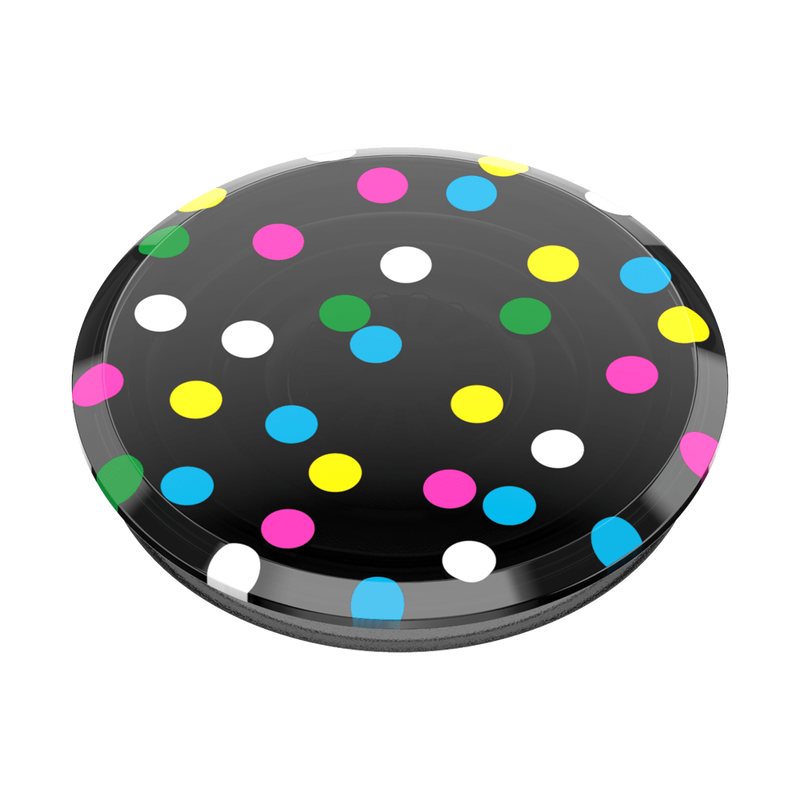 Pop Grip Translucent Black Disco Dots