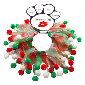 Smoochers Fuzzy Wuzzy Christmas Wreath Collar