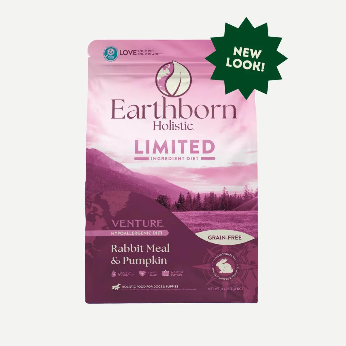 Earthborn Holistic Venture - All Breeds, Adult Dog Rabbit Meal & Pumpkin Recipe Dry Dog Food