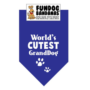 Dog Bandana World's Cutest Granddog