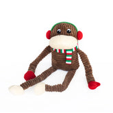 ZippyPaws - Holiday Crinkle Monkey Dog Toy