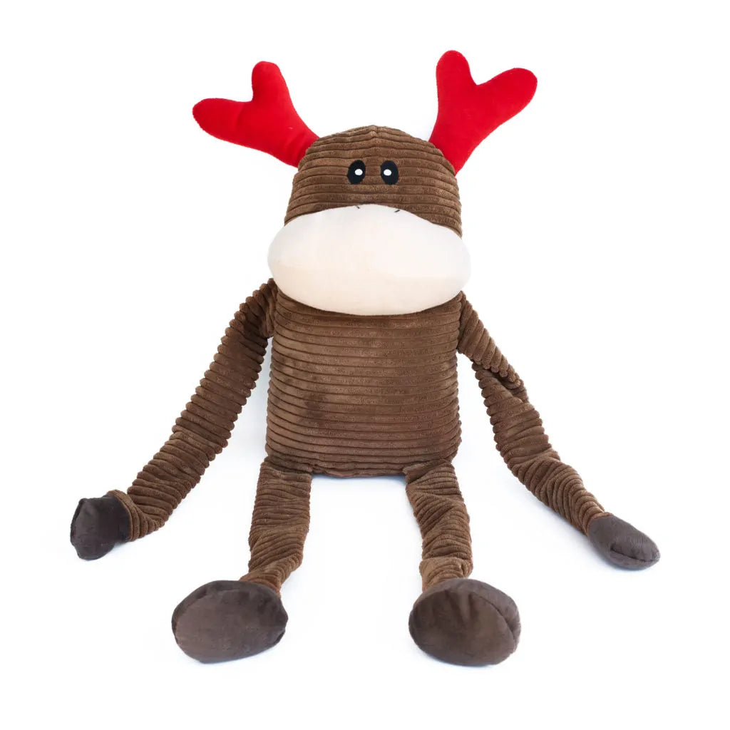 ZippyPaws - Holiday Crinkle Reindeer Dog Toy Jumbo