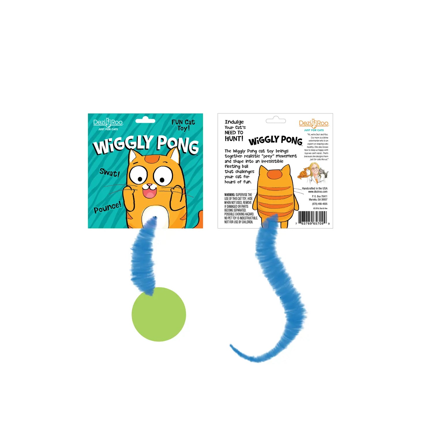 Dezi & Roo - Cat Toy Wiggly Pong