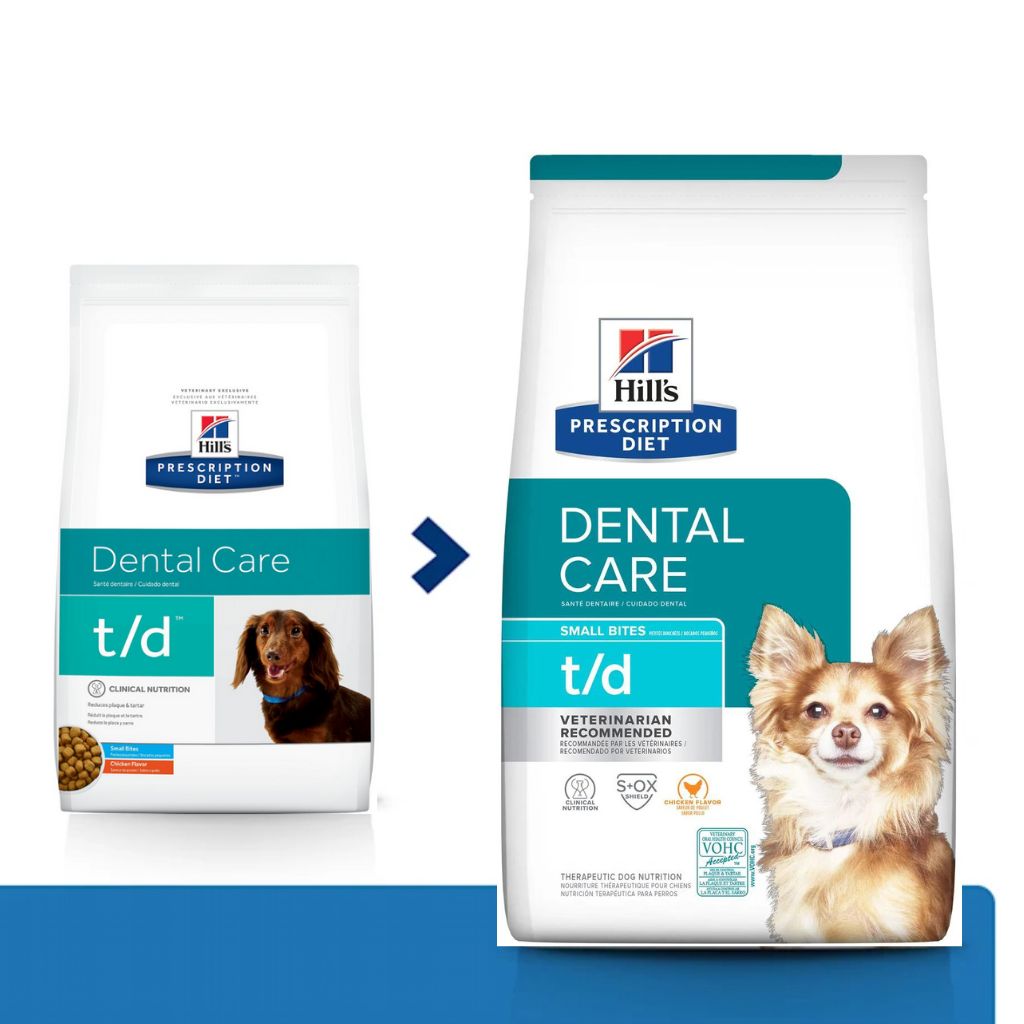 Hill's Prescription Diet - t/d Dental Care, Small Bites - Chicken Flavor Dry Dog Food