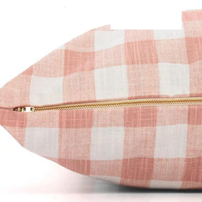 Dog Bed Blush Gingham Check