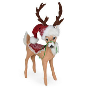 Annalee Poinsettia Reindeer, 12"