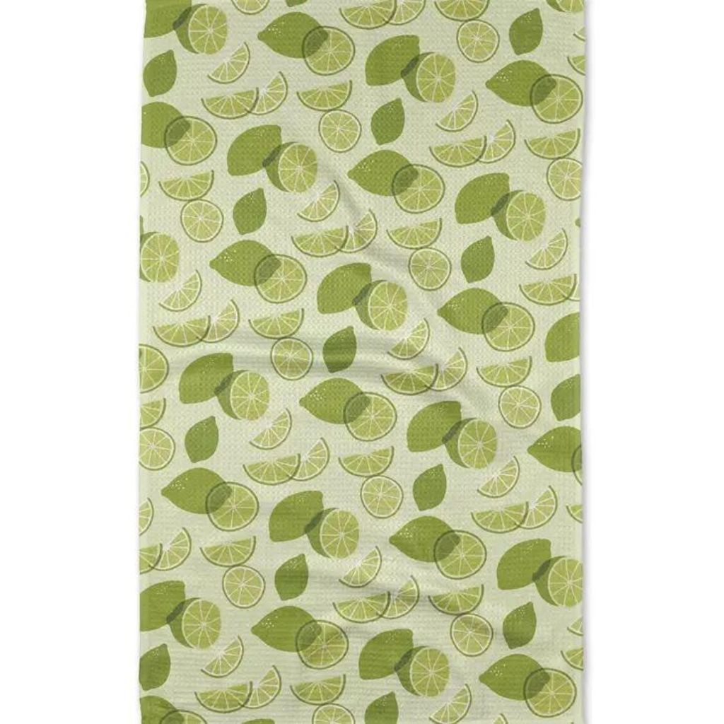 Geometry - Tea Towel Limes