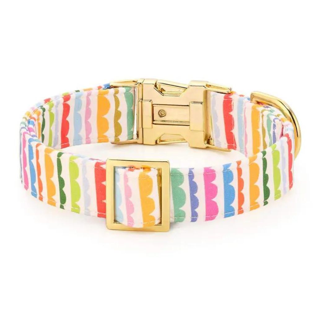 Scallop Stripe Dog Collar