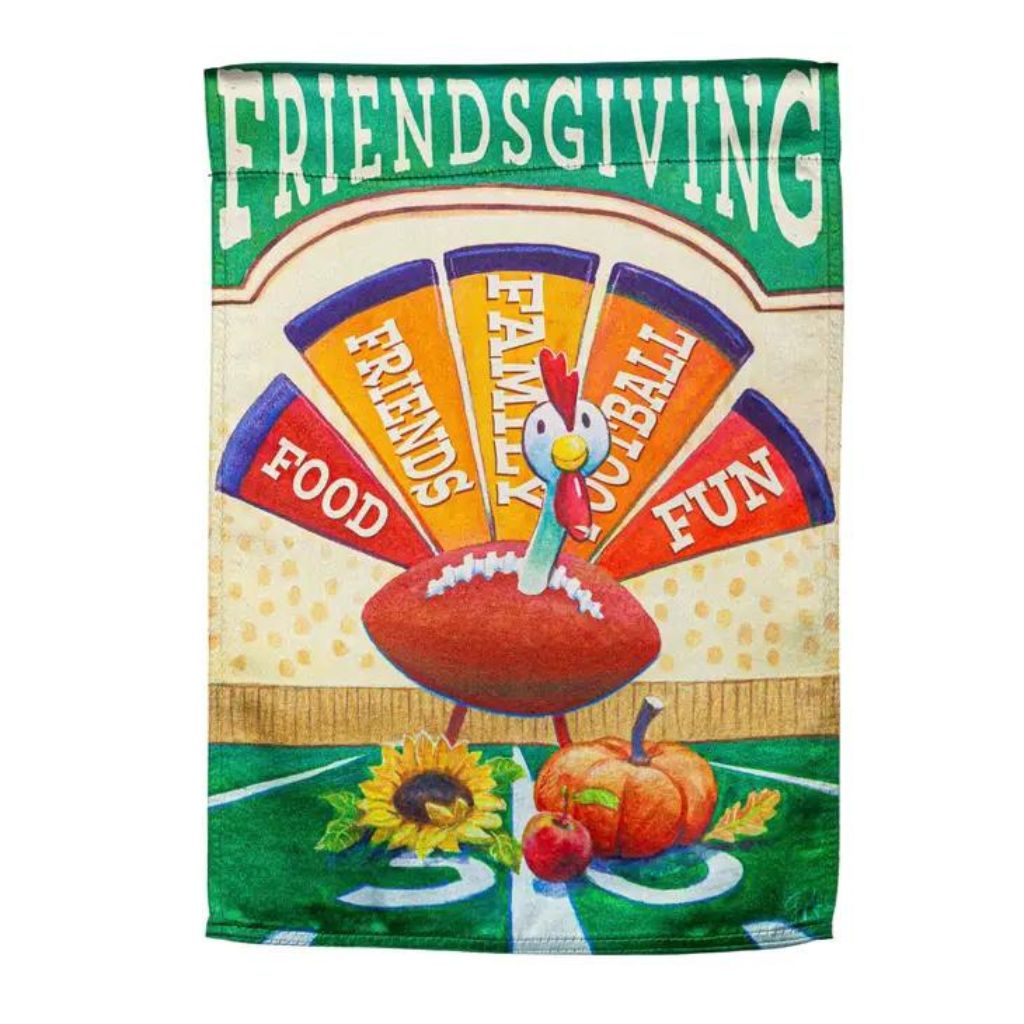 Friendsgiving Turkey Garden Flag