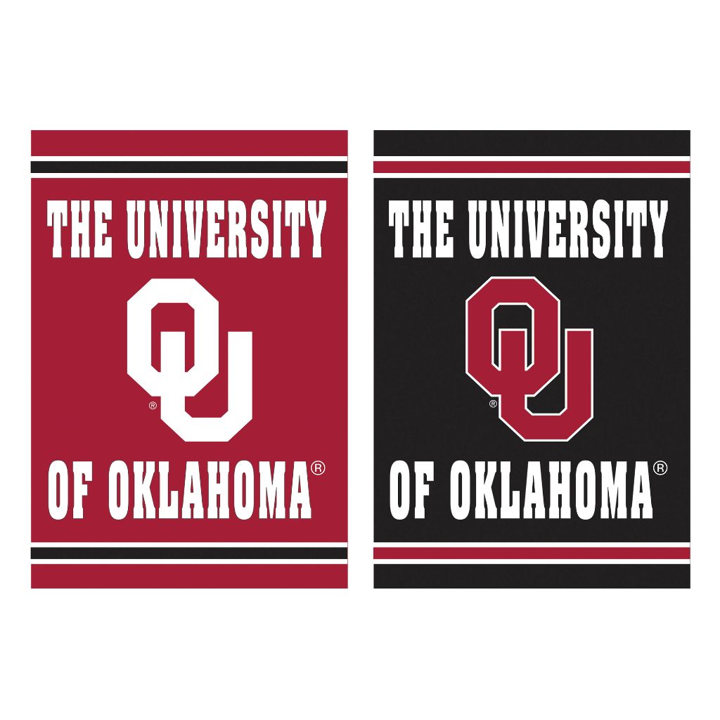 Flag University of Oklahoma Suede Embossed