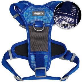 Blue | Reflective Mesh Padded No Pull Dog Harness Vest