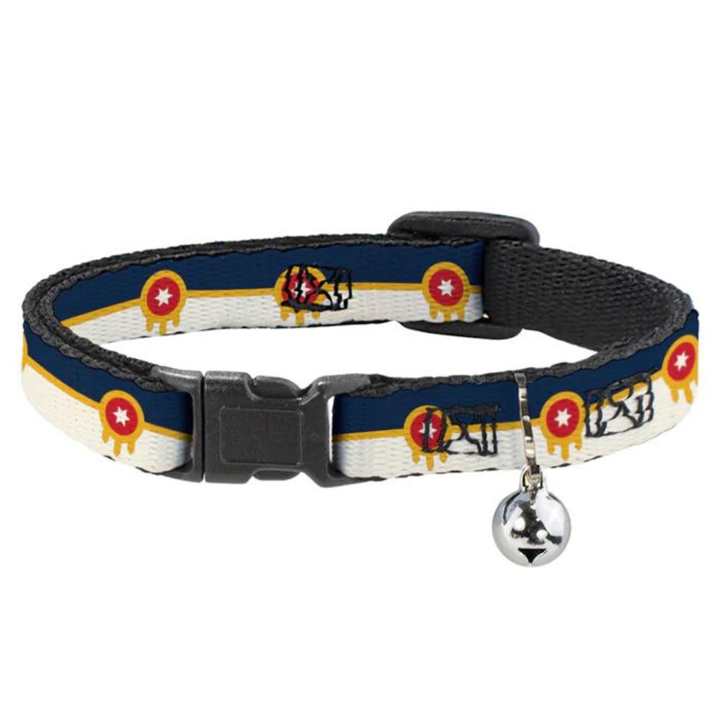 Buckle Down - Cat Collar Breakaway with Bell, Tulsa Oklahoma City Flag