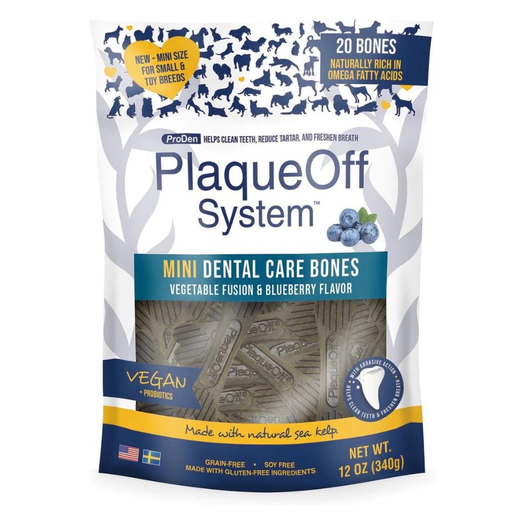 Naturvet Proden - MINI PlaqueOff Fusion Dental Care Bones Vegetable and Blueberry