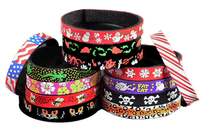 Nylon Velcro Cat Collar - Bunnies and Flowers