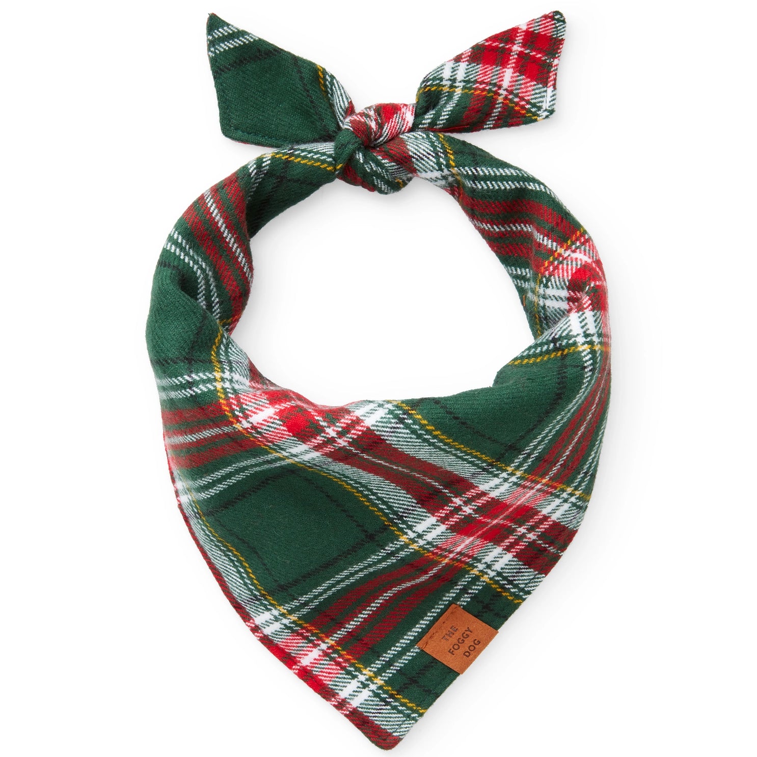 Bandana Dog Holiday Holly Jolly Flannel