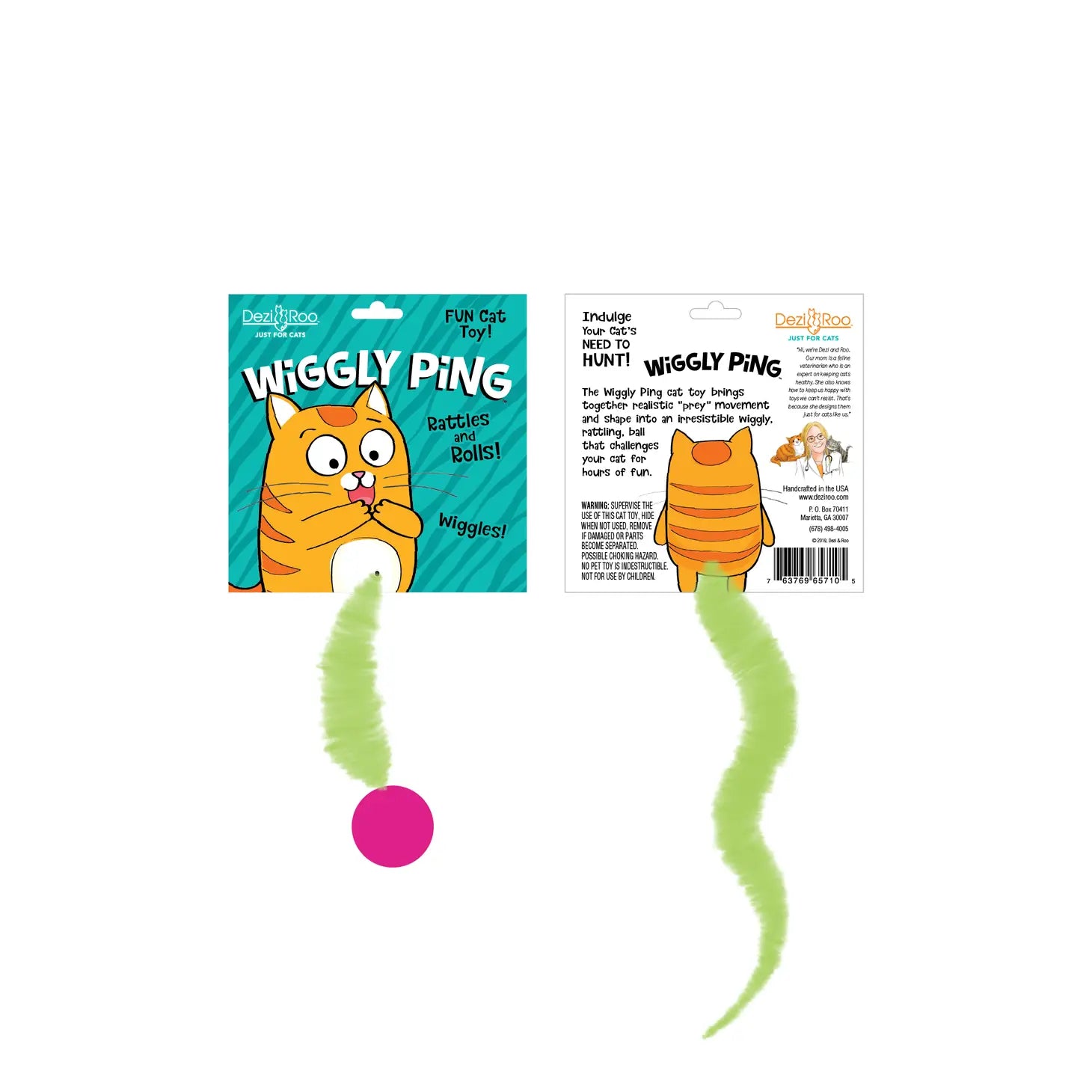 Dezi & Roo - Cat Toy WigglyPing