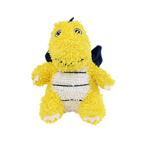 Mighty Microfiber Ball Dragon Yellow Squeaky Durable Toy