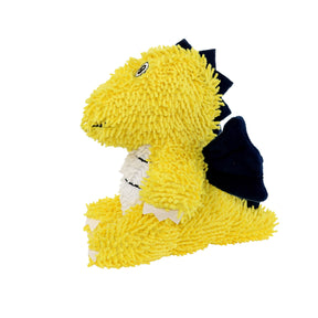 Mighty Microfiber Ball Dragon Yellow Squeaky Durable Toy