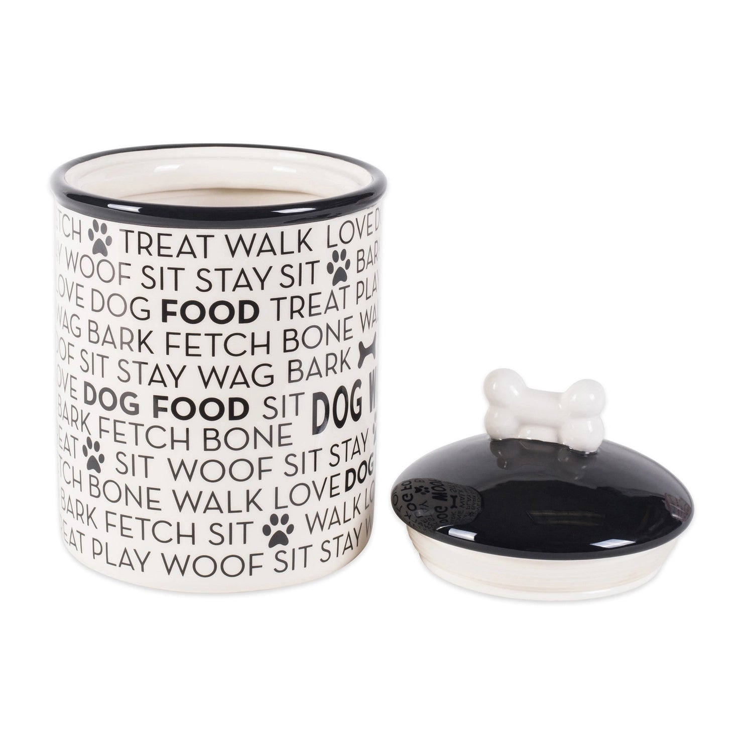 Bone Dry - Pet Canister Black Dog Text