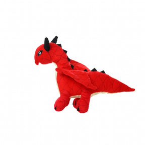 Mighty Dragon Red Plush Squeaky Dog Toy