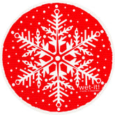 Wet-it! Snowflake Red Round Swedish Cloth