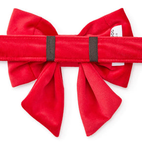 Lady Dog Bow Cranberry Velvet