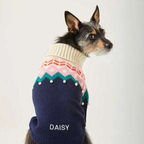 Dog Sweater Fair Isle Bobble