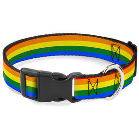 Buckle Down - Plastic Martingale Collar Rainbow 1" Wide