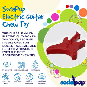 Electric Guitar Power Chewer Toy for Large Dogs