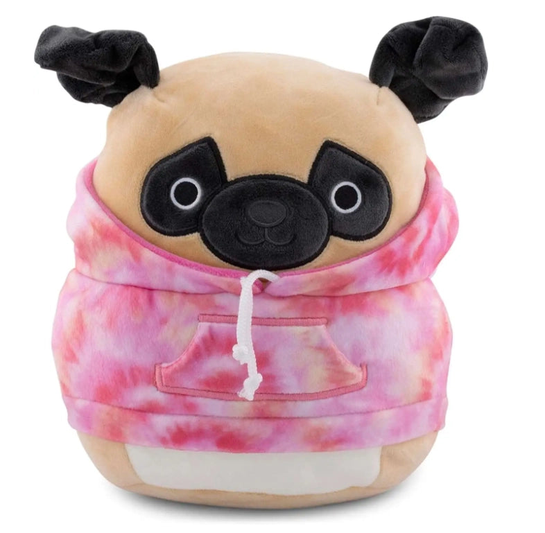 Squishmallow Plush Prince the Pug in Hoodie