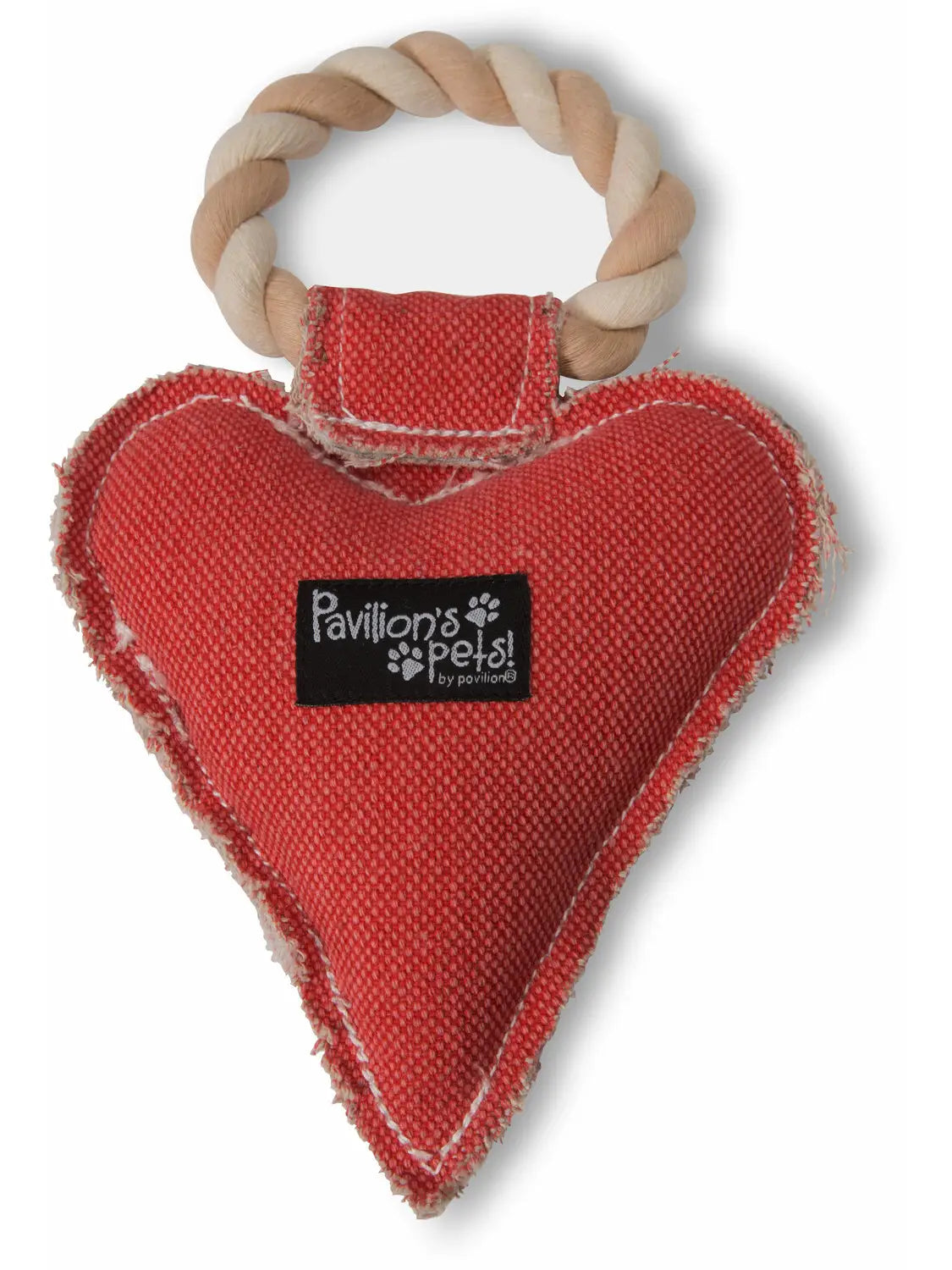 Pavilion - "I Woof You" Heart Shaped Sturdy Canvas Dog Toy