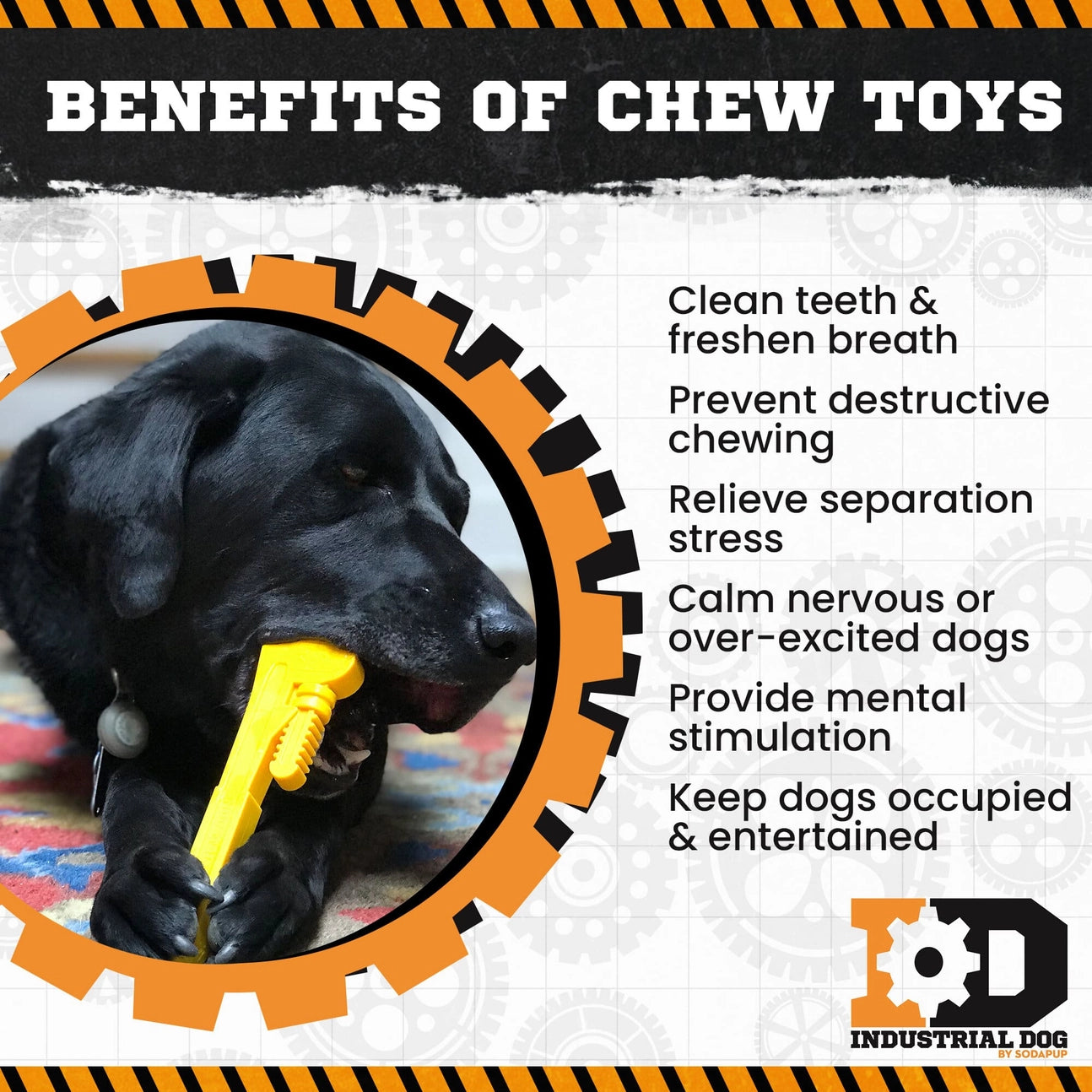 Pipe Wrench Power Chewer Dog Toy