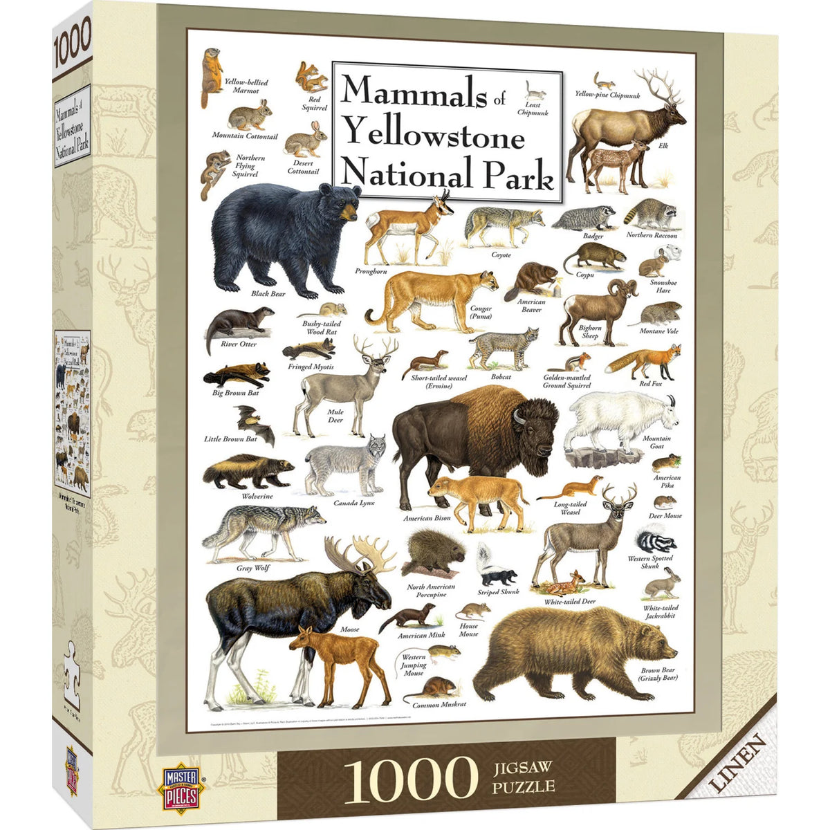 Puzzle Mammals of Yellowstone 1000 Piece