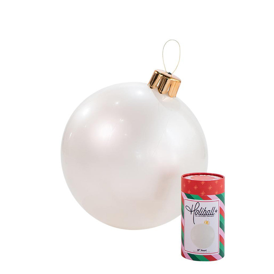 Holiball Inflatable Ornament - Pearl