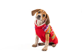 Dog Sweater Jolly Red