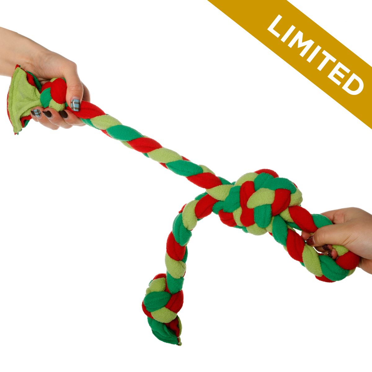 Tall Tails - Holiday Braided Fleece Tug