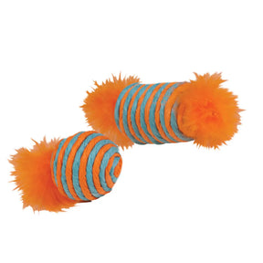 Kylie's Brights Raffia Spool & Ball With Feather 2pk