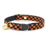 Cat Collar "Punk Rock Halloween Black & Orange Breakaway