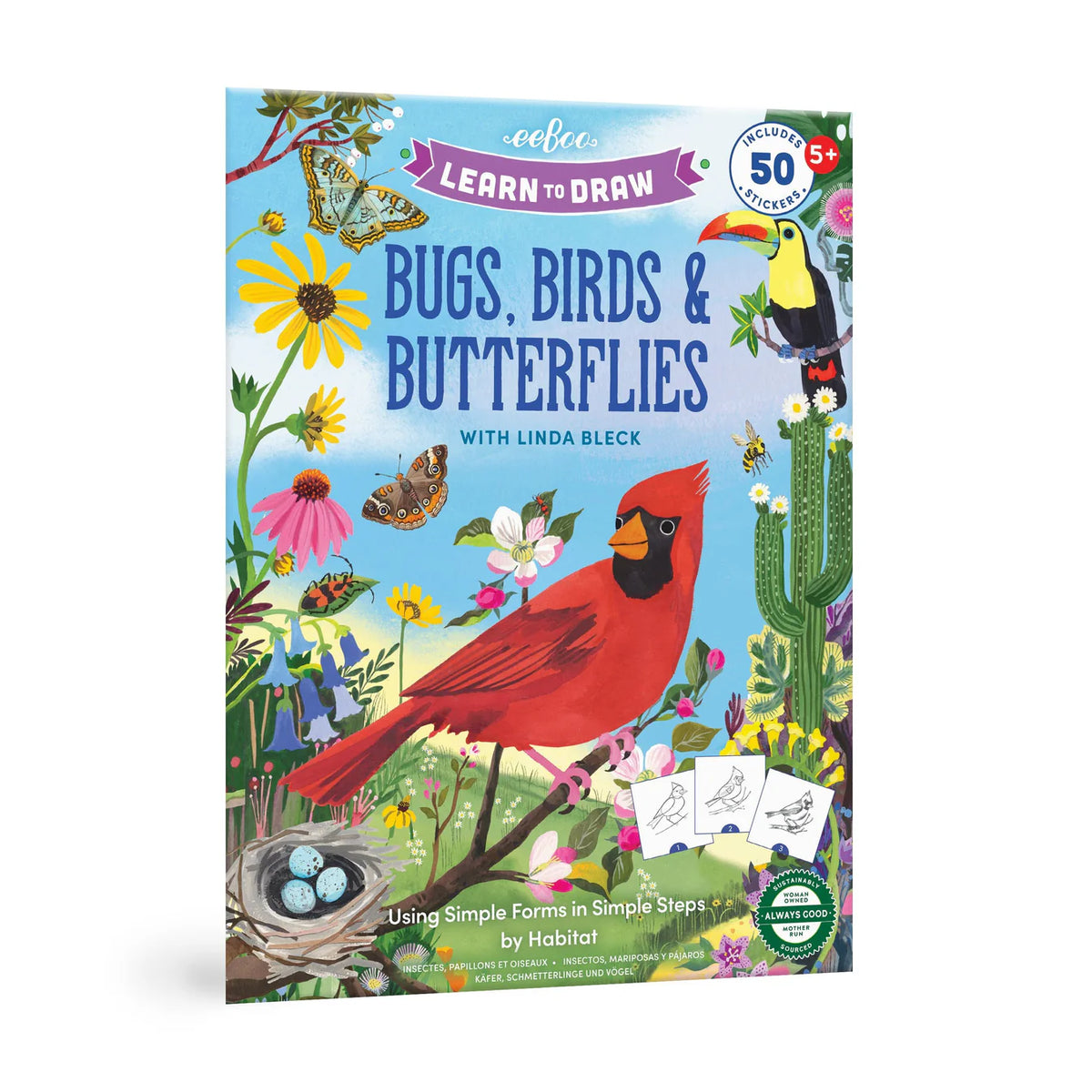 Learn to Draw Bugs, Birds & Butterflies