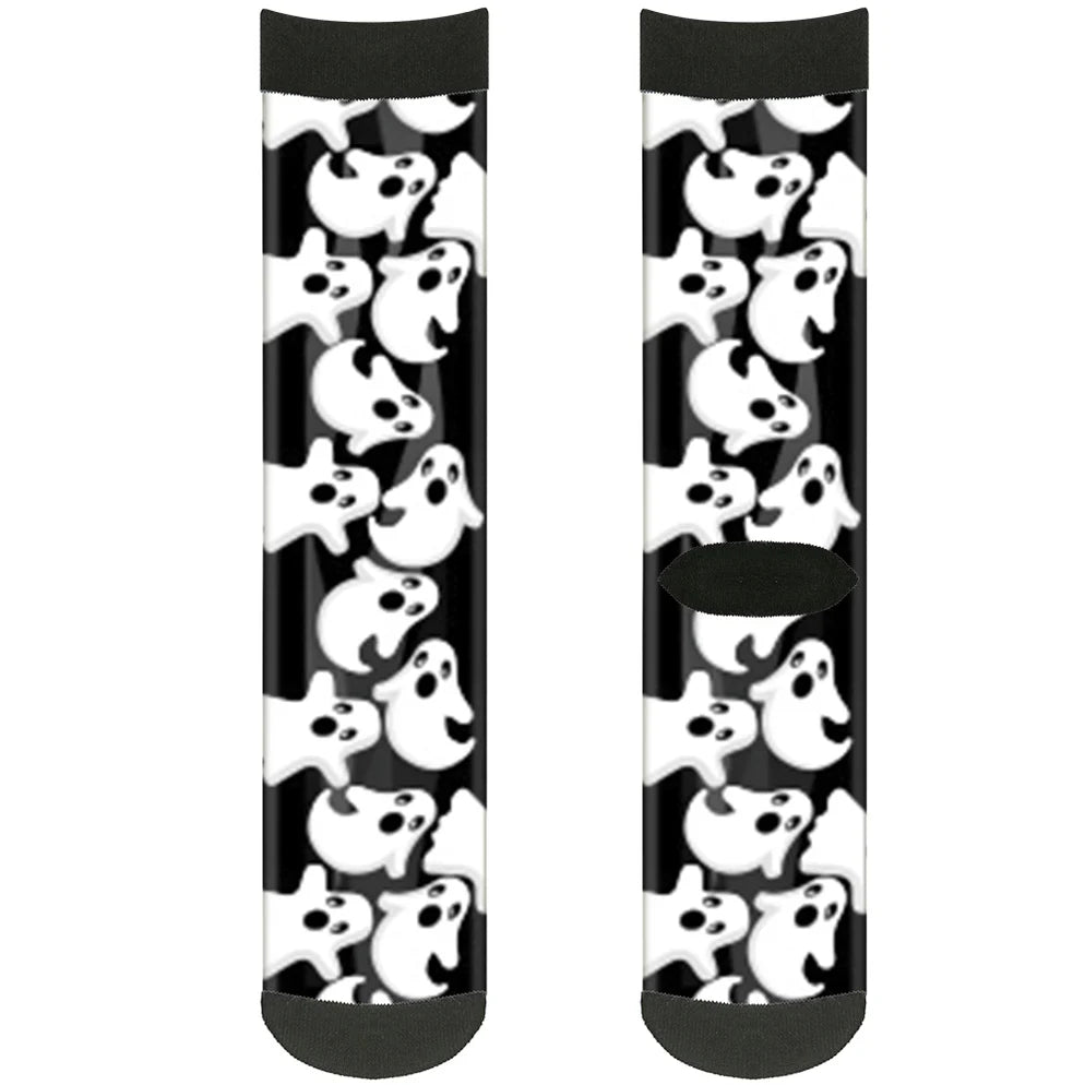 Buckle Down - Ghost Scattered Crew Socks