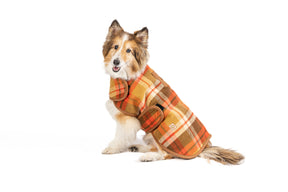 Dog Blanket Coat Rust Plaid