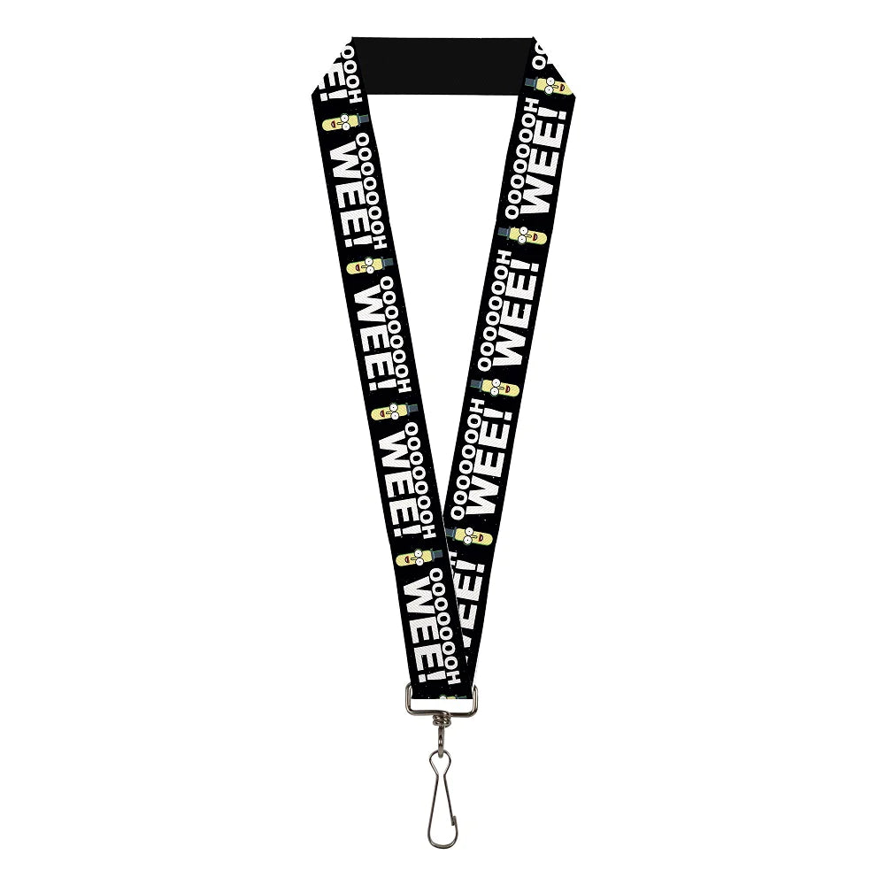 Buckle Down - Lanyard Rick and Morty Mr. Poo Face OOOOH WEE! Black/White